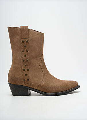 Botine/ghete vârf ascuțit toc de 4 la 6 cm maro MINKA DESIGN femeie
