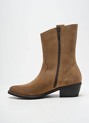 Botine/ghete vârf ascuțit toc de 4 la 6 cm maro MINKA DESIGN femeie