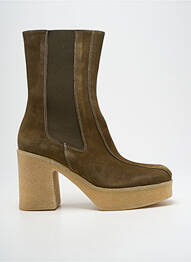 Botine/ghete nubuc toc de 7 la 9 cm verde MINKA DESIGN femme