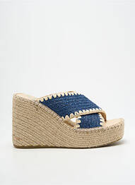 Espadrile vârf deschis toc de 7 la 9 cm albastru VIDORRETA femme