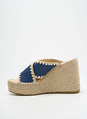 Espadrile vârf deschis toc de 7 la 9 cm albastru VIDORRETA femeie