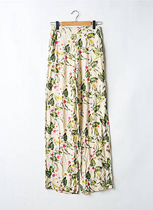 Pantalon larg bej SANS MARQUE femeie