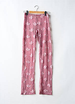 Pantalon drept roz PULL & BEAR femeie