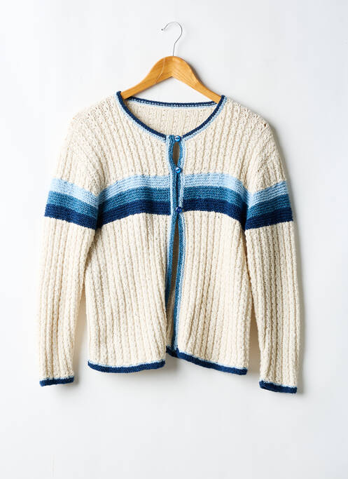 Vestă cu mâneci lungi închidere cu nasturi pe față bej SANS MARQUE femme