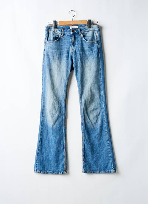 Blugi cu croială dreaptă albastru PULL & BEAR femeie