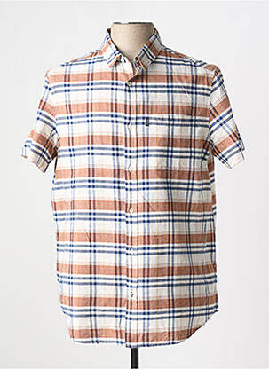 Cămașă cu mâneci scurte maro TBS bărbat