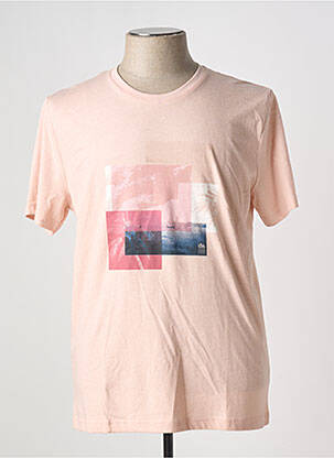 Tricou țesătură melanj mâneci scurte roz TBS bărbat