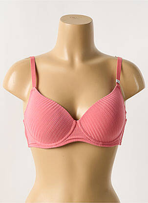 Sutien efect material satinat top sutien modelat roz YSABEL MORA femeie