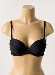 Sutien efect material satinat top sutien push-up negru YSABEL MORA femme