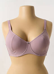 Sutien efect material satinat sutien cupe întregi cu decolteu înalt violet YSABEL MORA femme