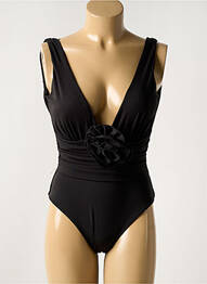 Costum de baie dintr-o singură piesă efect material satinat top sutien modelat negru GARCONNE femme
