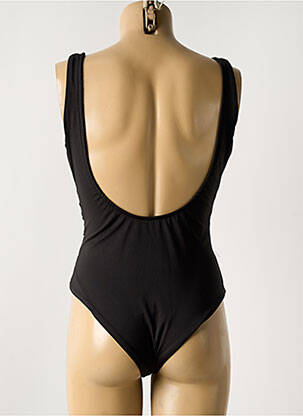 Costum de baie dintr-o singură piesă efect material satinat top sutien modelat negru GARCONNE femeie