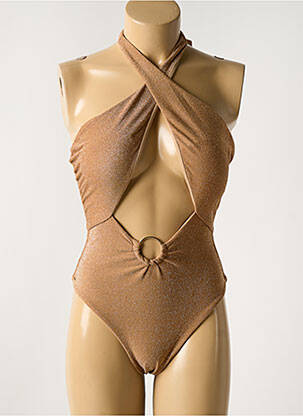 Costum de baie dintr-o singură piesă maro GARCONNE femeie