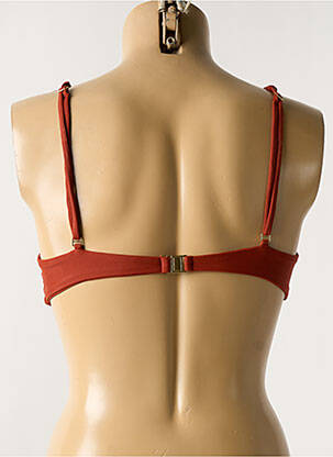 Sutien de costum de baie elasticitate top triunghiuri portocalie SWIMETIS femeie