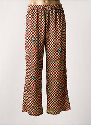 Pantalon larg roșu VIE TA VIE femeie