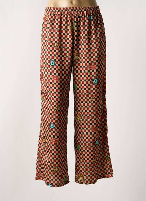 Pantalon larg roșu VIE TA VIE femeie