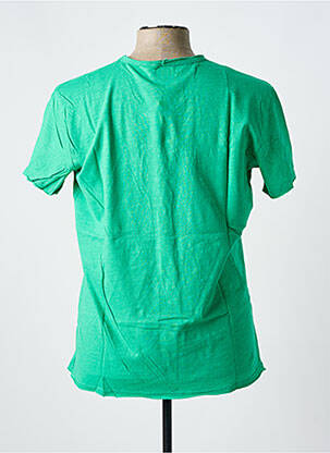 Tricou croială dreaptă mâneci scurte verde TMK JEANS bărbat