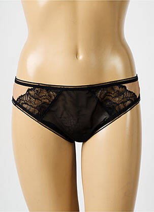 Tanga elasticitate negru LOU femeie