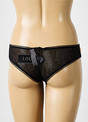 Tanga elasticitate negru LOU femeie