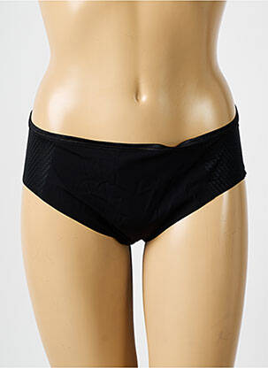 Shorty efect material satinat negru LOU femeie