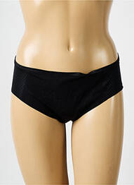 Shorty efect material satinat negru LOU femme