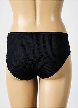 Shorty efect material satinat negru LOU femeie