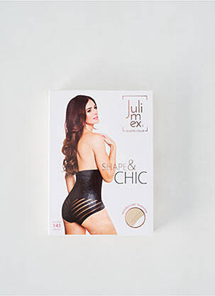 Chilot modelator imprimeu dungi negru JULIMEX femeie