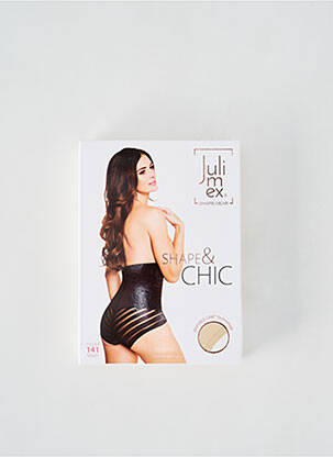 Chilot modelator imprimeu dungi culoare piersică JULIMEX femeie