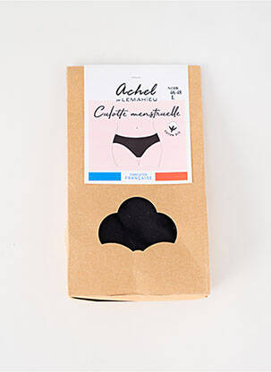Chiloți-menstruali țesătură jersey negru ACHEL femeie