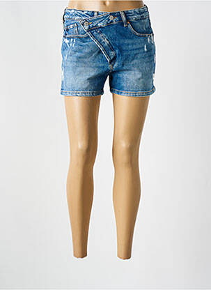 Șort țesătură denim albastru LE TEMPS DES CERISES femeie