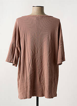 Tricou guler în v mâneci scurte maro AMERICAN VINTAGE femeie
