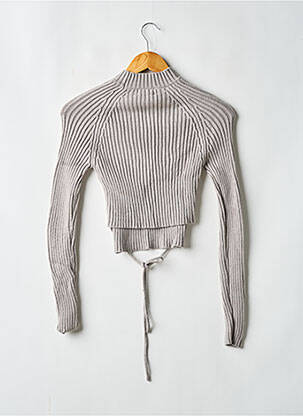 Pulover elasticitate mâneci lungi gri PULL & BEAR femeie