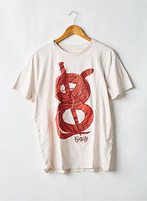 Tricou croială dreaptă mâneci scurte bej STANLEY & STELLA femeie