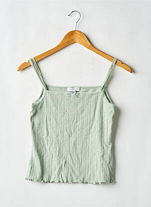 Top elasticitate bretele subțiri verde TOPSHOP femeie