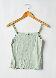 Top țesătură jersey bretele subțiri verde TOPSHOP femme