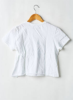 Tricou croială dreaptă mâneci scurte alb ASOS femeie
