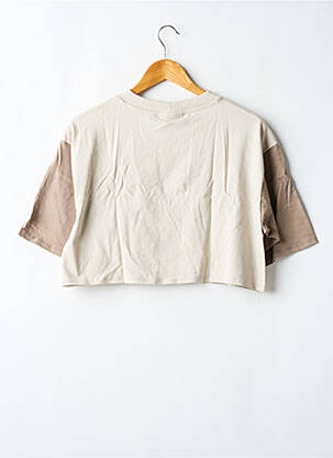 Tricou elasticitate mâneci scurte bej NEW ERA femeie