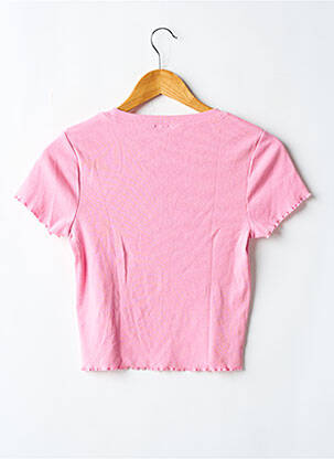 Tricou serigrafie flockată mâneci scurte roz UNDIZ femeie