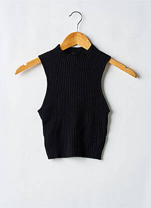 Pulover elasticitate fără mâneci negru DIVIDED H&M femeie