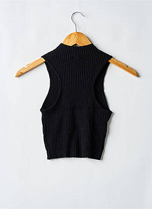 Pulover elasticitate fără mâneci negru DIVIDED H&M femeie