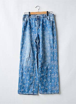 Blugi cu croială largă albastru BERSHKA femeie