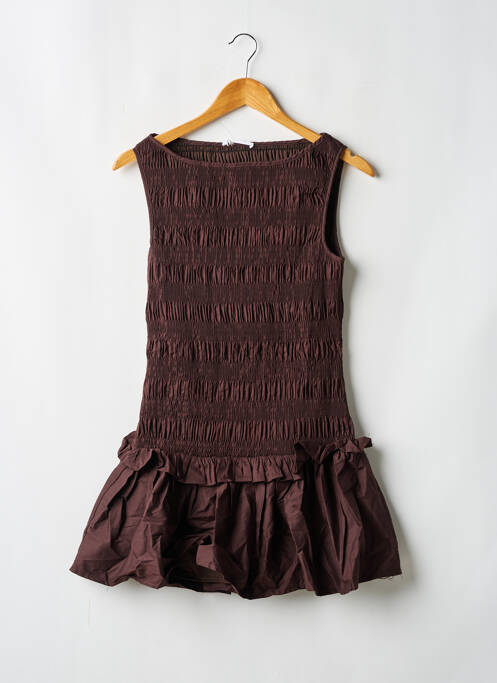 Rochie scurtă maro PEPPERMAYO femeie