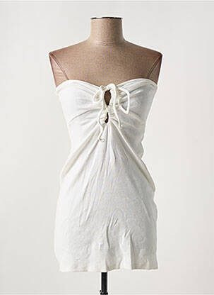 Rochie scurtă alb REBELLIOUS femeie