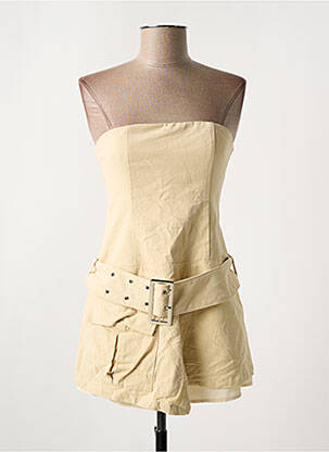 Rochie scurtă bej PEPPERMAYO femeie