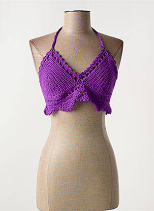 Top violet SANS MARQUE femeie