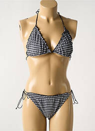 Costum de baie din două piese elasticitate top triunghiuri negru ASOS femeie