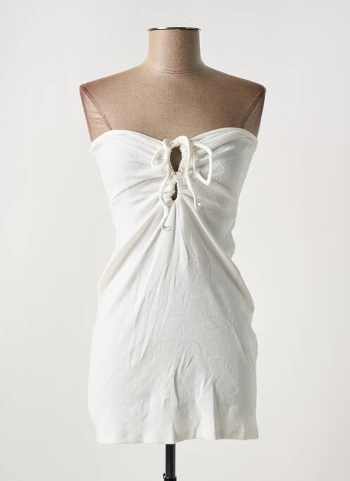 Rochie scurtă alb REBELLIOUS femeie