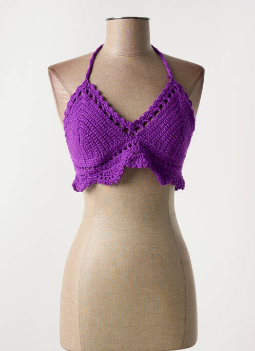 Top violet SANS MARQUE femeie