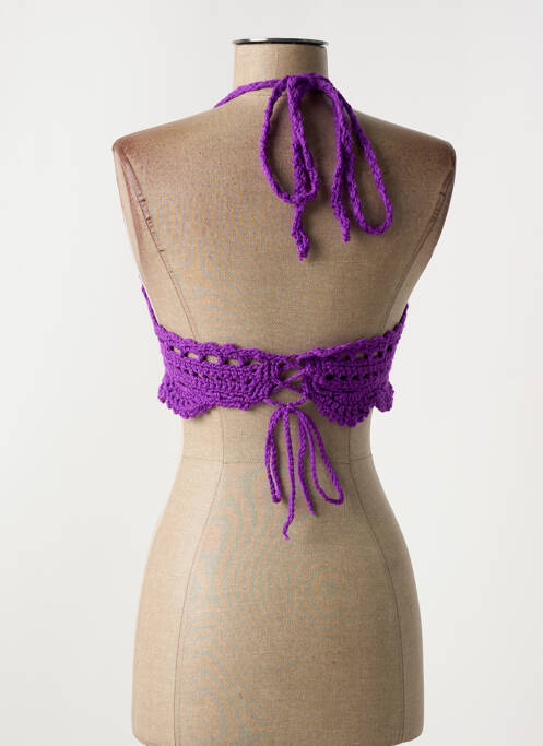 Top violet SANS MARQUE femeie