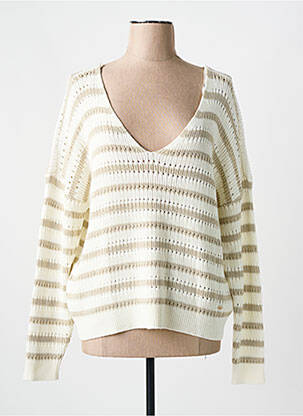 Pulover bej LES P'TITES BOMBES femeie